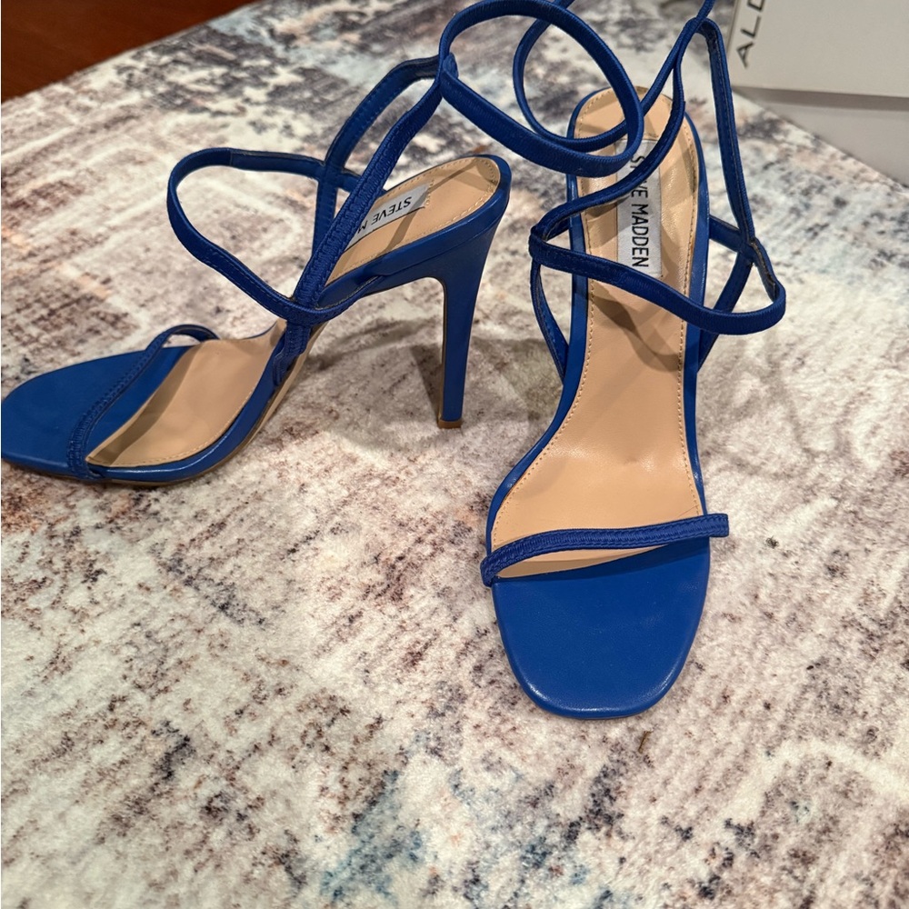 Blue Strappy Heels